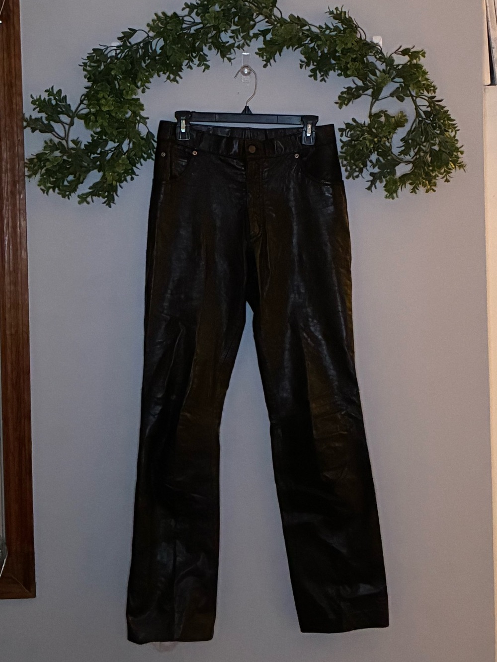 Wilson Black Leather Pants